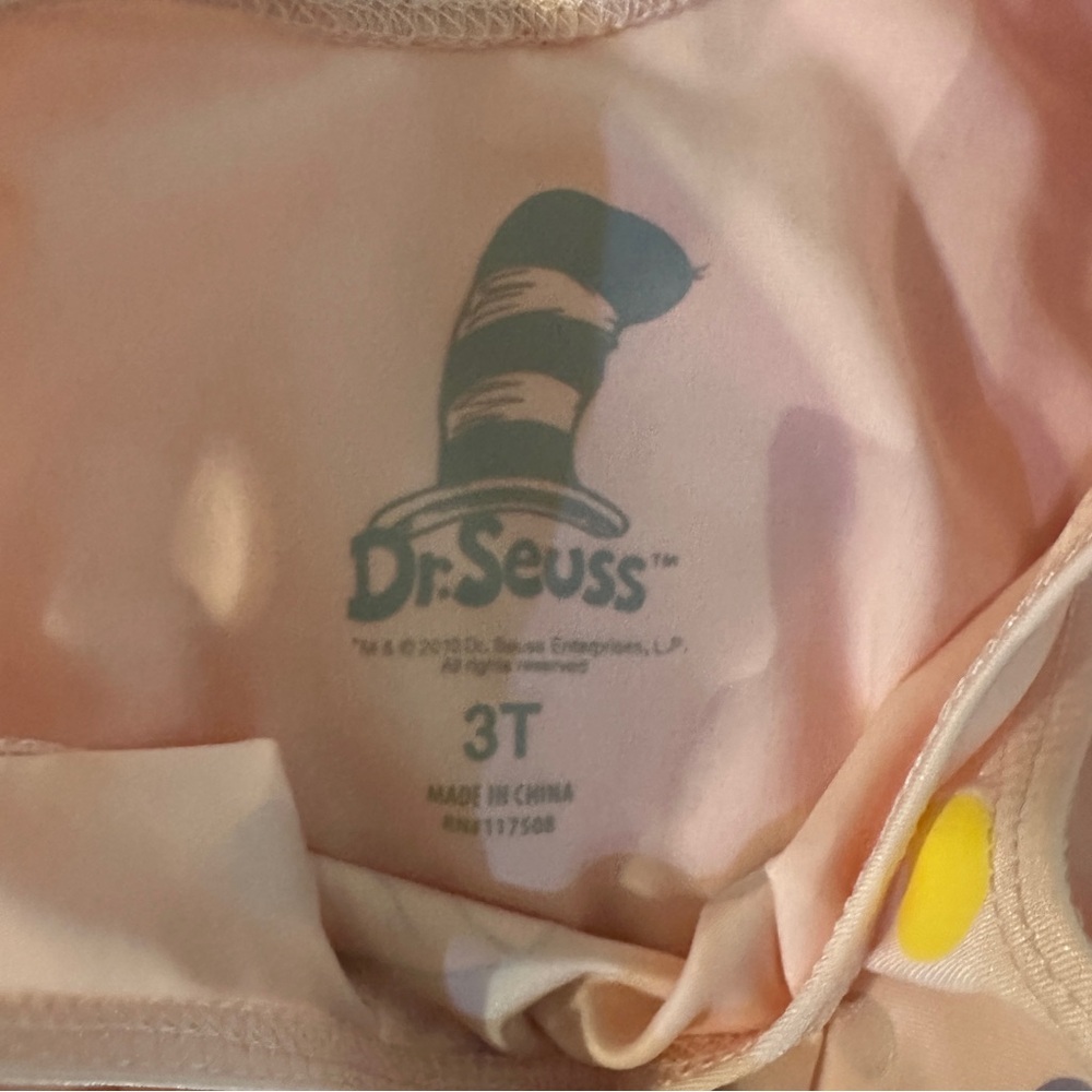 Dr. Seuss Cat in the Hat Kids Costume Dress - Red, Pink, Yellow - Picture 5 of 7